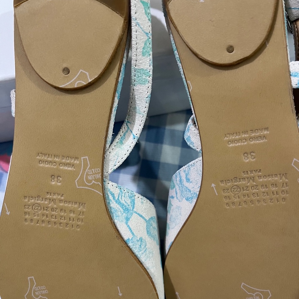 Maison Margiela Tabi Floral-Print Slingback Sandals - Picture 7 of 8